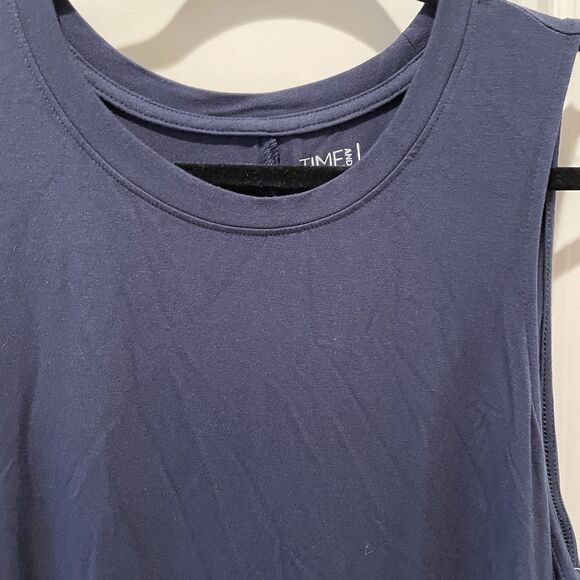 Time and Tru Sleeveless Midi Maxi Knit Dress Navy Blue Women’s XL 16/18 NWT - Picture 2 of 8